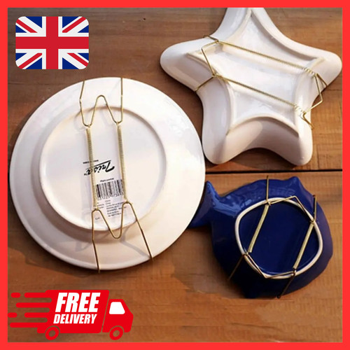Wire plate hangers white - plate, wall